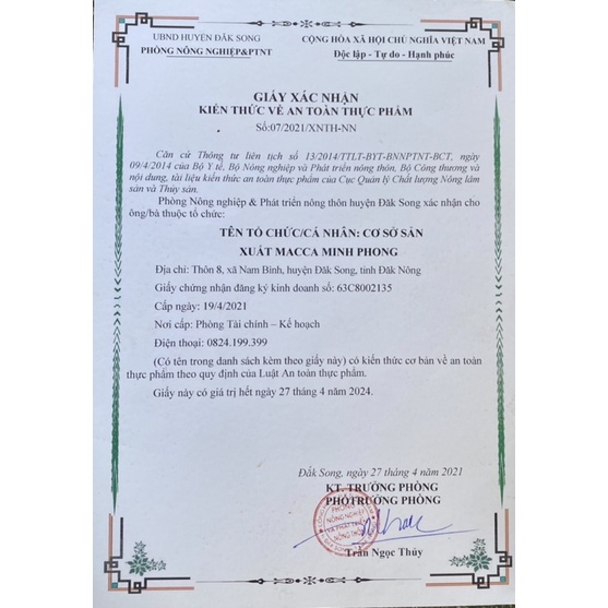 100g Nhân hạt Macca đã sấy rang