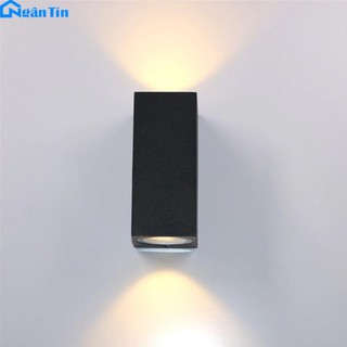 Đèn Led treo tường gắn tường ngoài trời hình hộp 2 đầu VNT612A Ngân Tín