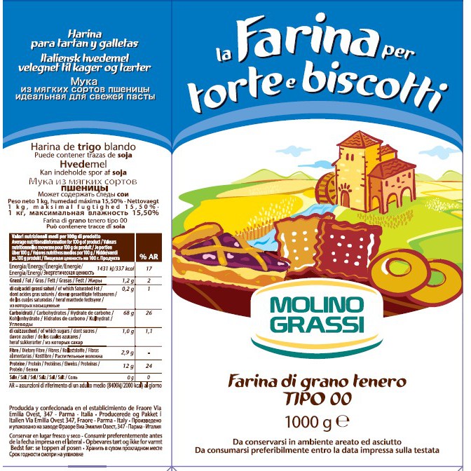 Bột Mì Cake Molino Grassi 1kg