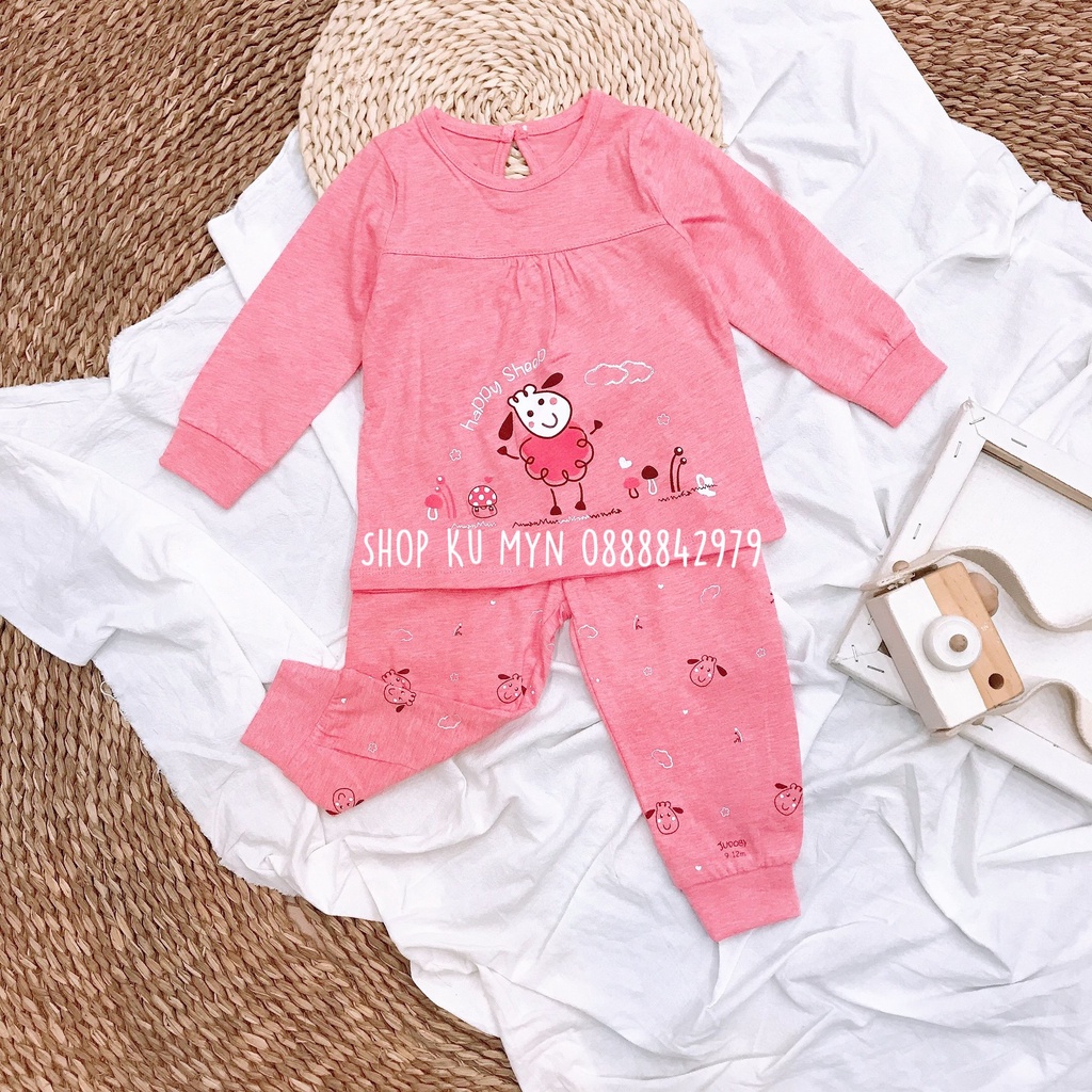Bộ dài tay cho bé gái chất sợi tre, bộ thu đông cho bé Judoby JB469