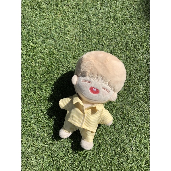 Bộ đồ ngủ sọc vàng gà con cho doll 15cm 20cm
