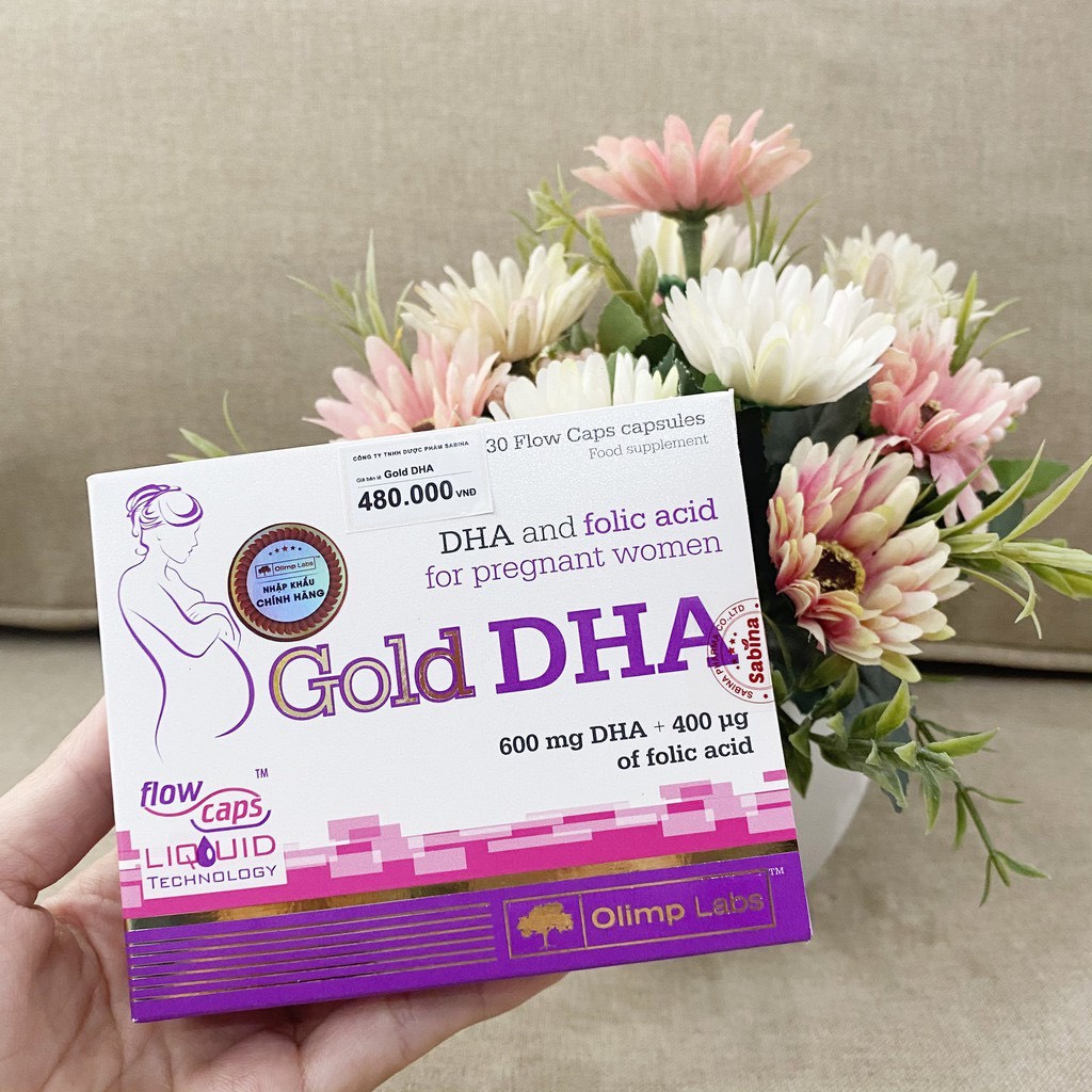 Gold DHA - Viên uống bổ sung DHA và axit folic cho phụ nữ có thai và cho con bú. Bella Mama phân phối chính hãng