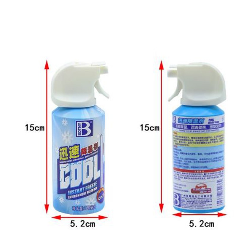 Bình Xịt Lạnh Làm Mát Siêu Tốc 180ml, Nhanh Chóng Giảm Nhiệt Độ Bề Mặt, An Toàn Khi Sử Dụng, Tiện Lợi Vào Những Ngày Hè