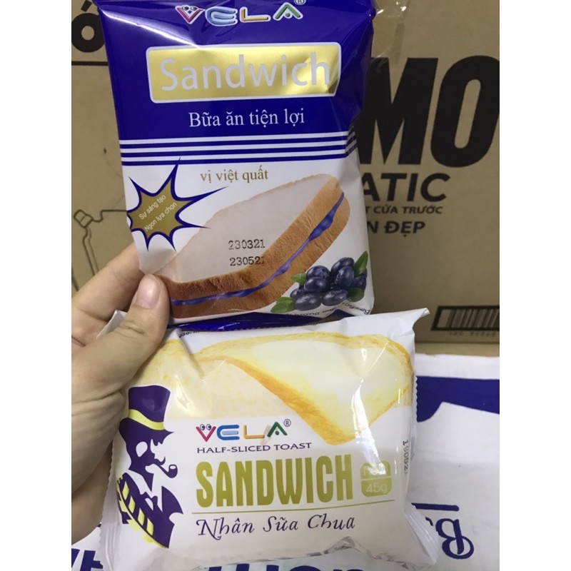 BÁNH SANDWICH SỮA CHUA VELA TƯƠI 45gr CHO BỮA SÁNG TIỆN LỢI