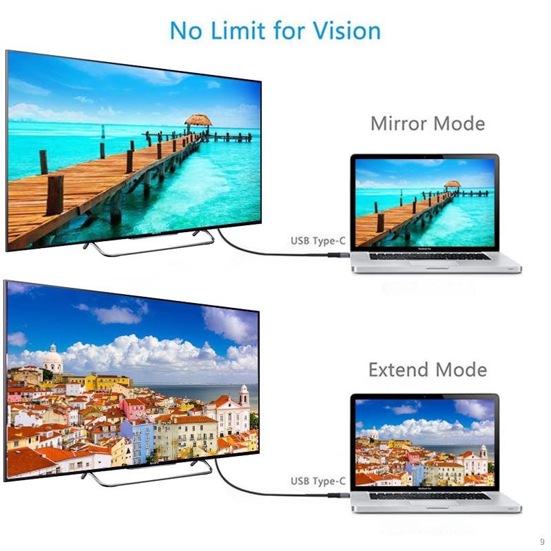 ✔Cáp chuyển dữ liệu 4K HDMI sang USB-C cho Macbook/Samsung S8/TV