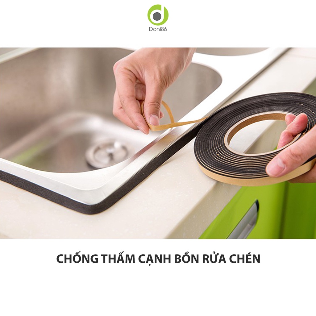 Băng keo mút chống thấm nước, đệm chống ồn  siêu dính và hiệu quả... cuộn 2m_Doni86_DOPK200