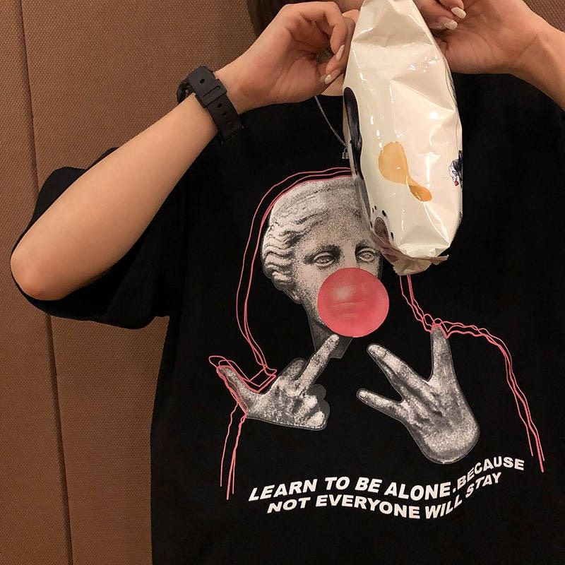 Áo thun tay lỡ unisex Learn to be