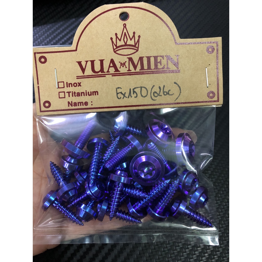 [HÌNH THẬT] Ốc áo Titan Gr5 cho xe Ex 150 (26 con)