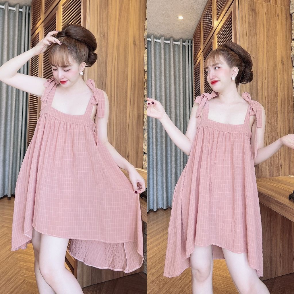 Váy ngủ sexy ❣️FREE SHIP❣️ Đầm ngủ sexy lụa đũi Chất Siêu Mát Dáng Siêu Xinh &lt;65kg