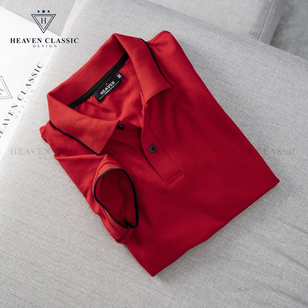 Áo Polo nam viền cổ và tay hàng may kĩ cao cấp,vải cotton mềm mịn hàng chính hãng Heaven | BigBuy360 - bigbuy360.vn