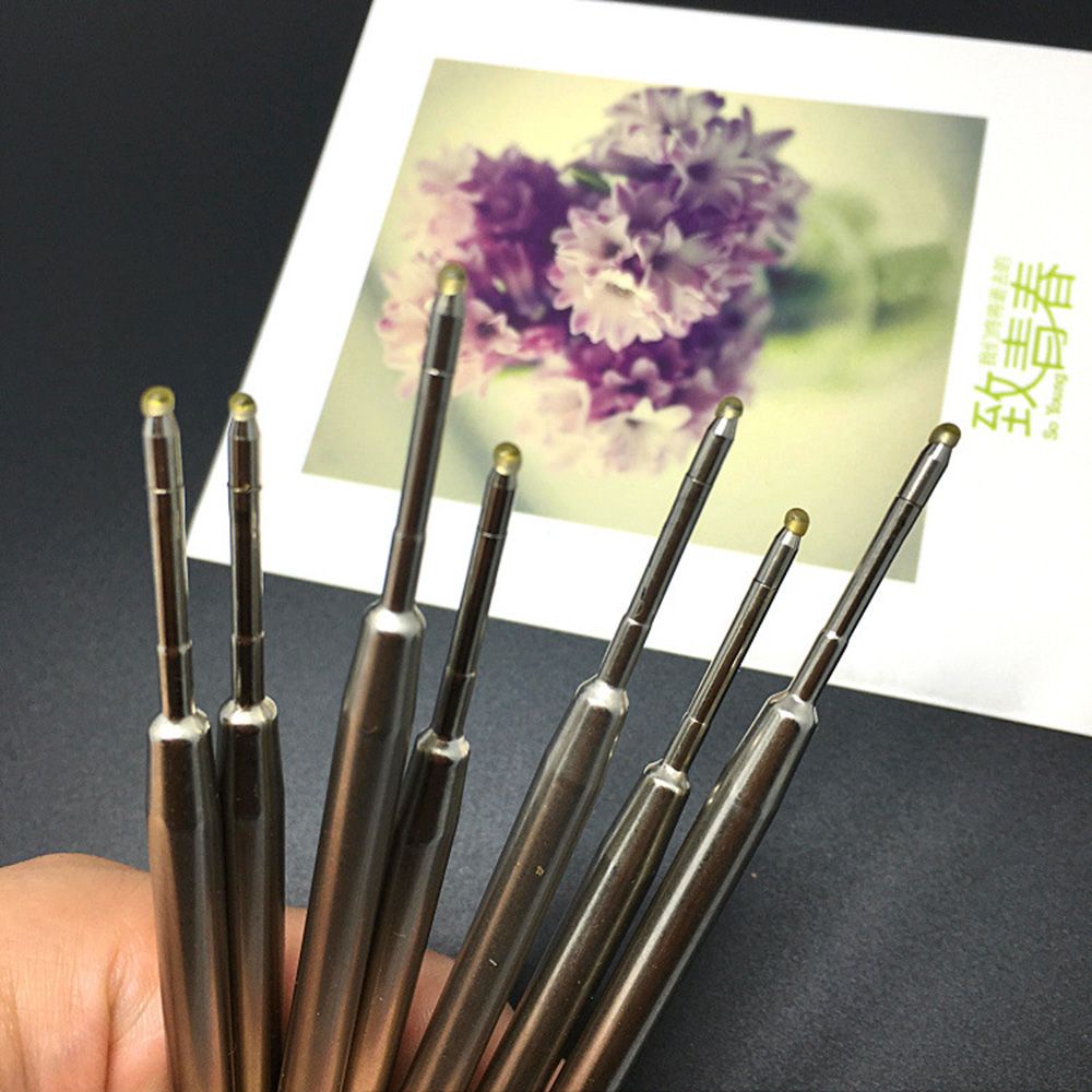 Set 10 ruột bút bi bằng kim loại ngòi 0.5mm màu xanh dương/đen tiện lợi