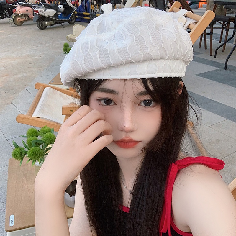 Mũ Beret Ren Phong Cách Nhật Hàn Thời Trang Mùa Hè Cho Nữ