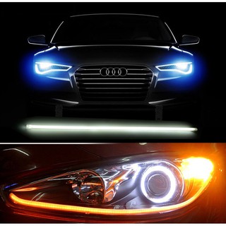 Cặp 2 dây Led audi silicon 60cm độ đèn mí mắt daylight