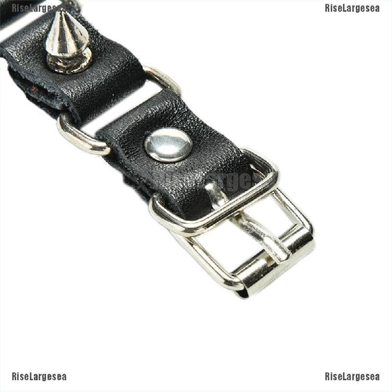 Vòng tay bằng da đinh tán phong cách gothic