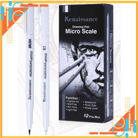 Bút đi nét line Microscle Drawing Renaissance Thái Lan nhiều kích cỡ, bút line art cao cấp