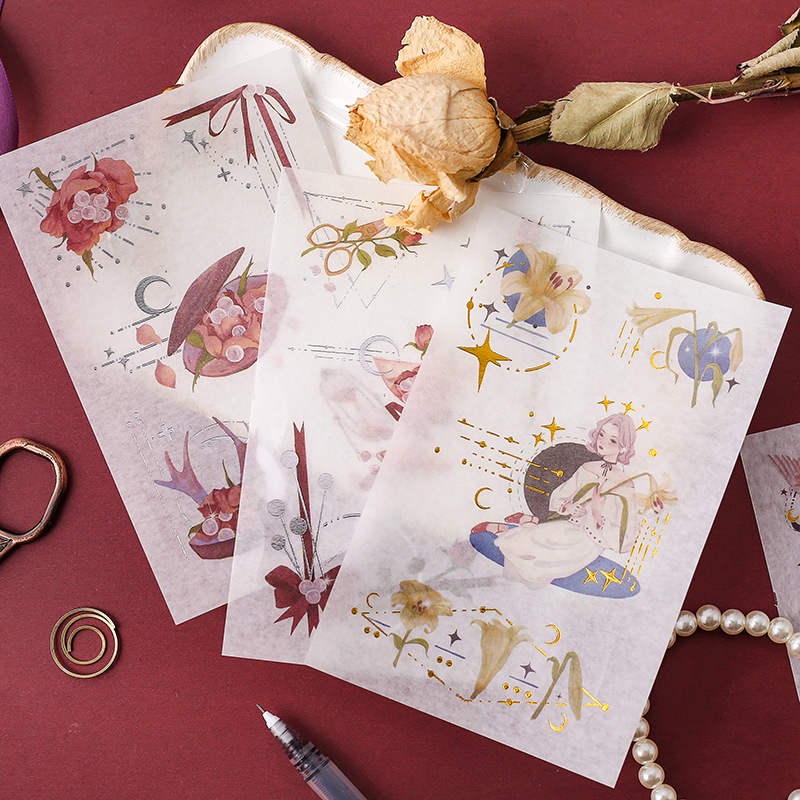 Sticker cute - hình dán trang trí sổ tay - anime -  Thời không huyễn tưởng - 1 Pet x 3 tờ