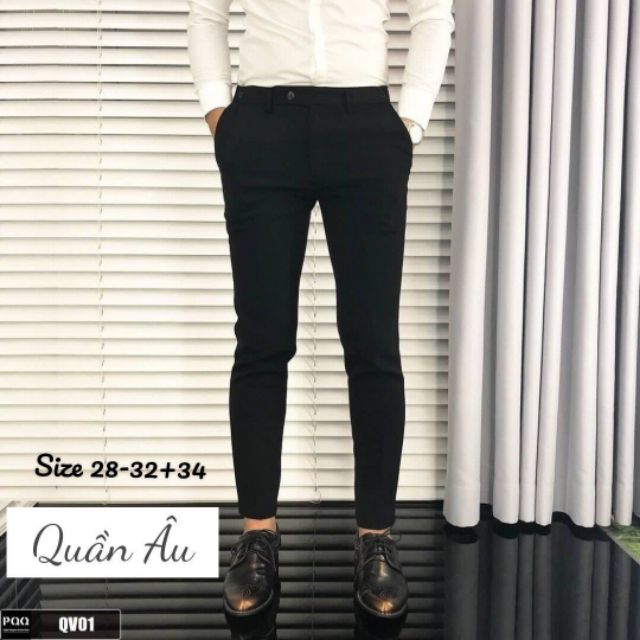 FREESHIP✈ Quần Tây Âu Nam Ống Ôm có size 34