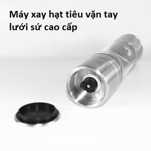 Máy xay tiêu cầm tay lưỡi sứ cao cấp 2 đầu , Thiết bị xay, trộn, nghiền