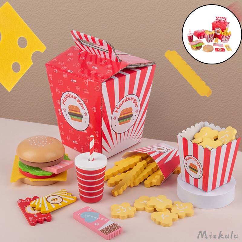 Bộ đồ chơi giả lập làm bánh Hamburger cho bé
