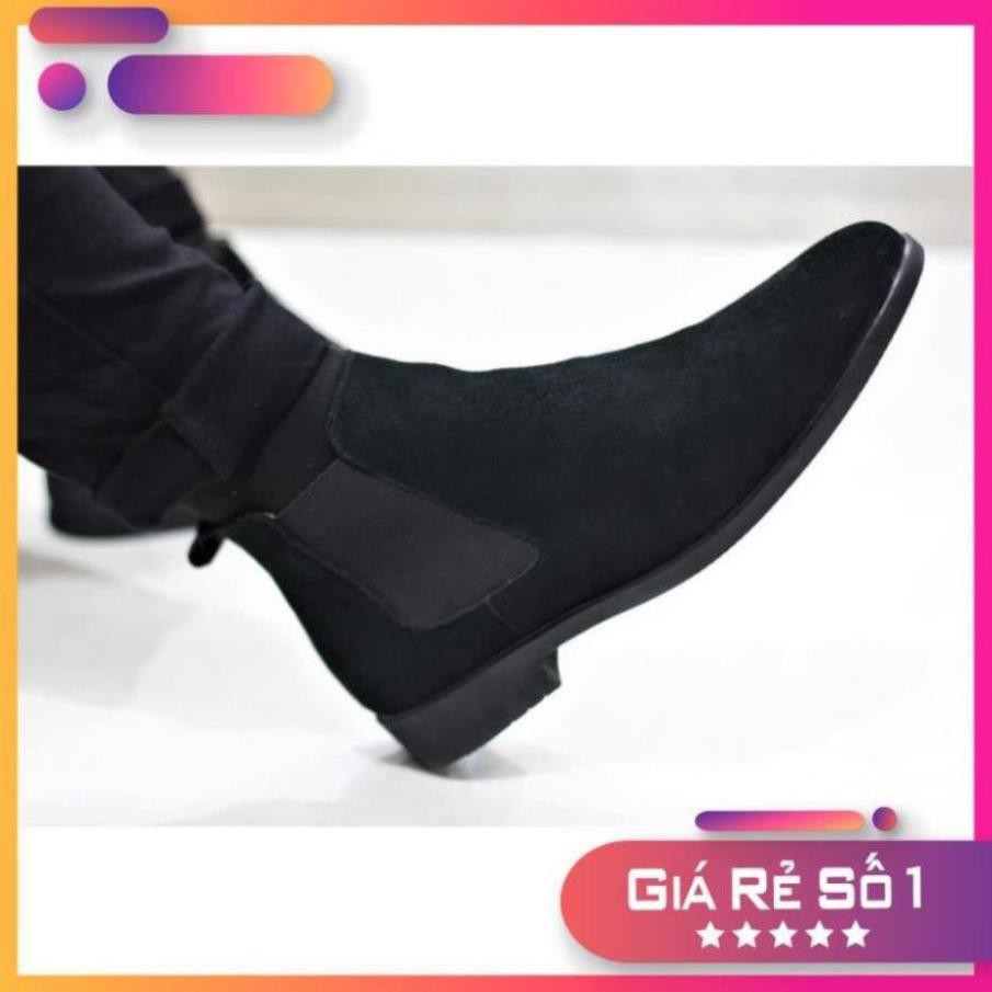 [Sale 3/3] giày chelsea boot cổ cao da bò lộn 4 Màu : Đen - Xám Nhạt - Vàng - Vàng Bò (2H - 56) Sale 11 -op1 ' :