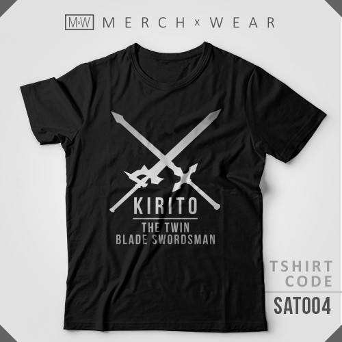 (SALE 50%) Mẫu áo thun Kirito (The Twin Blade Swordsman) - Sword Art Online Tshirt (SAT004) - độc đẹp giá rẻ