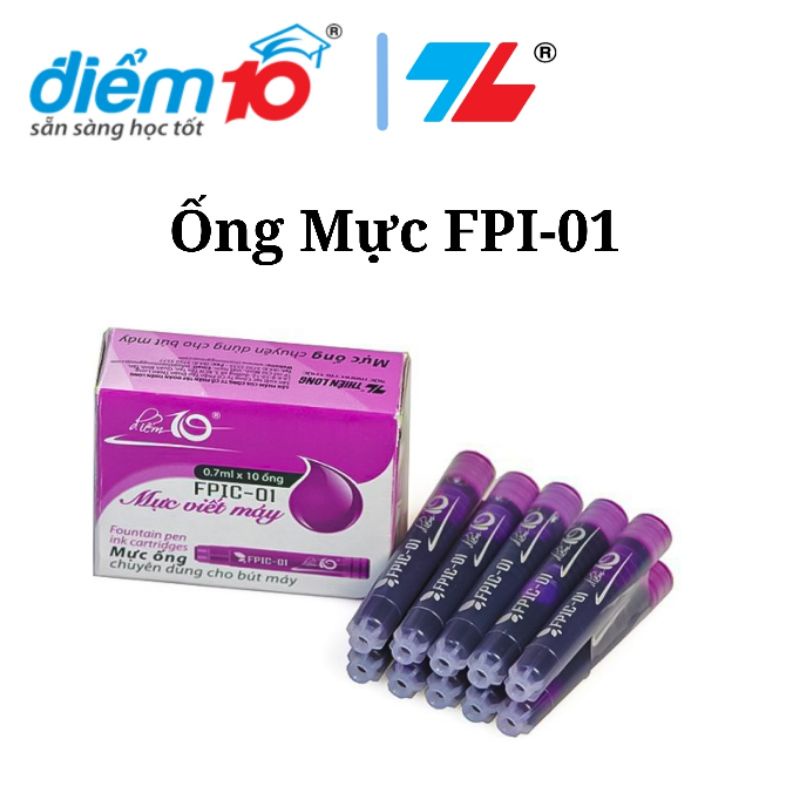 Ống Mực Bút Máy FPI-01 Và FPI-02 Điểm 10/Thiên Long (chính hãng)