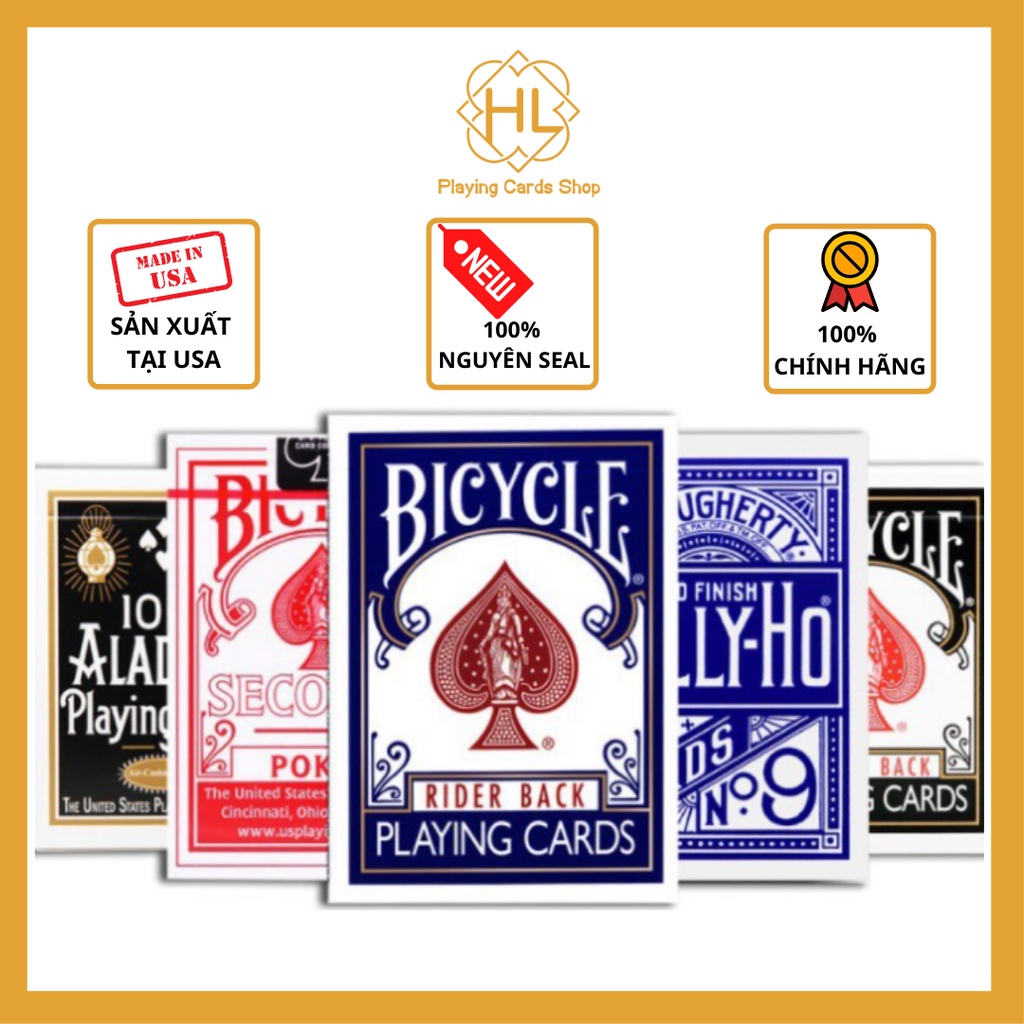 Bộ bài tây Bicycle Rider Back Playing Cards – Standard – Tally ho 52 lá và 2 Joker ảo thuật, múa bài, hàng chính hãng.