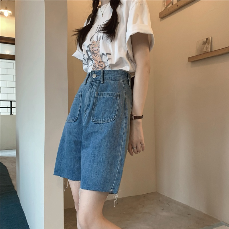 Quần Jean Năm Tấc Lưng Cao Phong Cách Mới Mùa Hè 52623