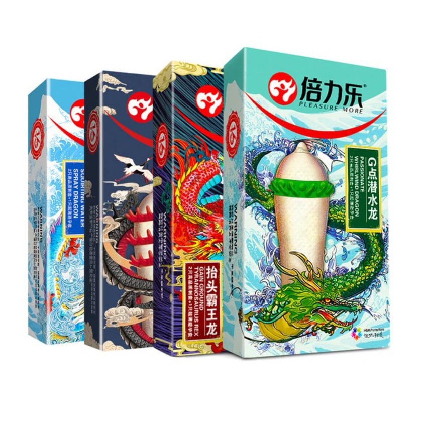 Bao cao su Pleasure More - Gân gai và bi lớn - Hộp 2 bao gân gai lớn + 1 bao siêu mỏng [Giao ngẫu nhiên]