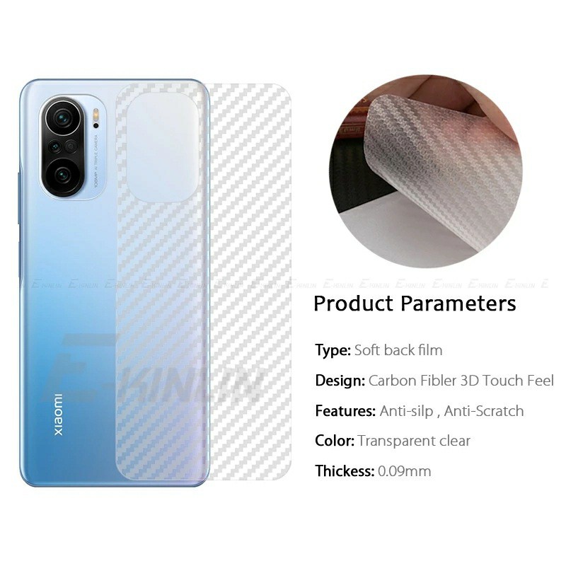 Dán lưng Carbon Redmi K40 / K40 Pro / Poco F3 / K40 Gaming / K50 Gaming vân caro chống bám bẩn