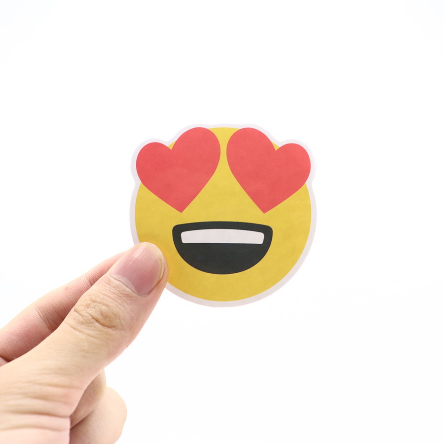 Bộ 50 Miếng Dán Sticker Hình EMOJI Cute Cỡ Lớn
