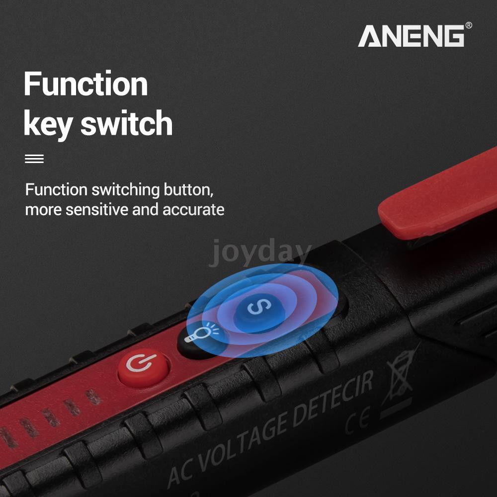 ANENG VD802 Non-contact AC Voltage Detector Tester Meter 12V-1000v Pen Style Electric Indicator LED Outlet Voltage Decte