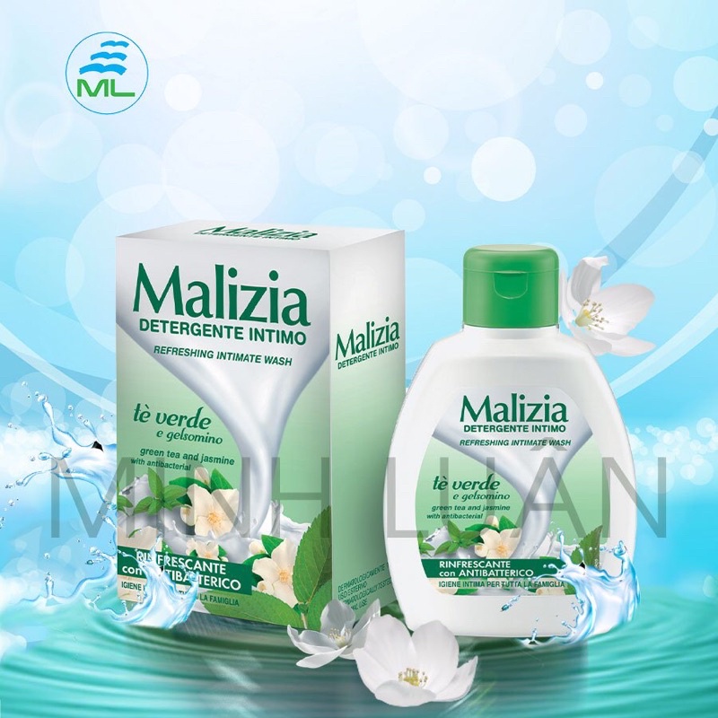 Dung dịch vệ sinh kháng khuẩn Malizia trà xanh và hoa nhài 200ml