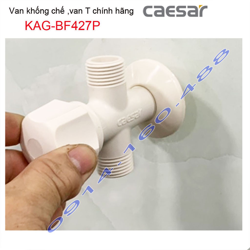 Van khống chế Caesar KAG-BF427P, van giảm áp T khóa chia nước 100% nhựa dùng cho vùng nước phèn nước mặn siêu bền không