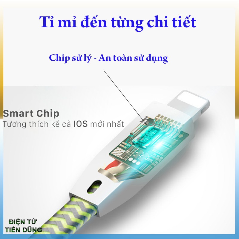 Cáp sạc iPhone Hoco U11 xạc nhanh tự ngắt