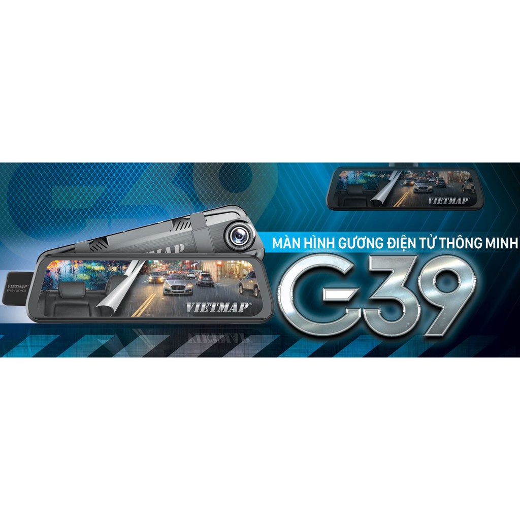 Camera hành trình Vietmap G39 màn hình gương điện tử thông minh kiêm gương chiếu hậu Tặng kèm thẻ nhớ tùy chọn