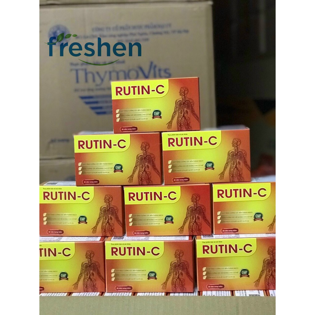 RUTIN C HỘP 30 viên nang mềm - Hỗ trợ điều trị viêm loét miệng, chảy máu cam, xuất huyết dưới da