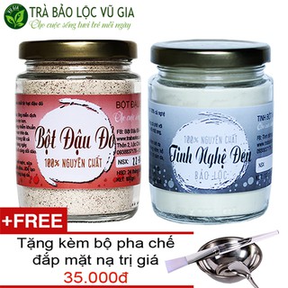 Combo Bột Đậu Đỏ + Tinh Nghệ Đen Vũ Gia