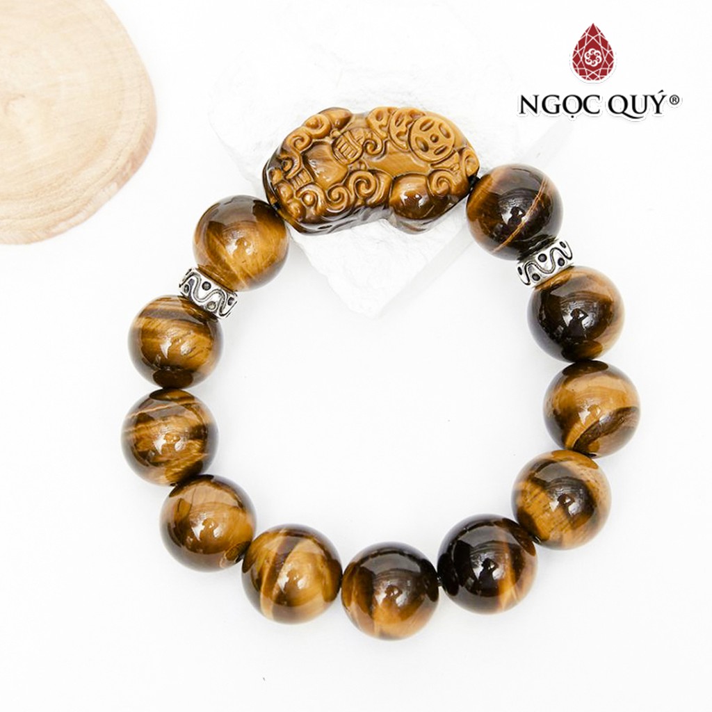 Vòng tay đá mắt hổ tỳ hưu tiger's eye quartz - Ngọc Quý