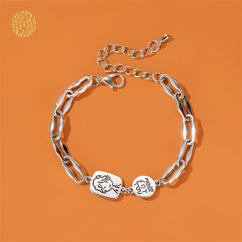 Vòng Tay Thiết Kế Đơn Giản Phong Cách Hip Hop Cho Cặp Đôi