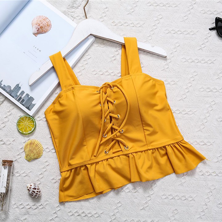 Có sẵn bộ đồ bơi nữ bikini 2 mảnh dáng váy caro đẹp | BigBuy360 - bigbuy360.vn