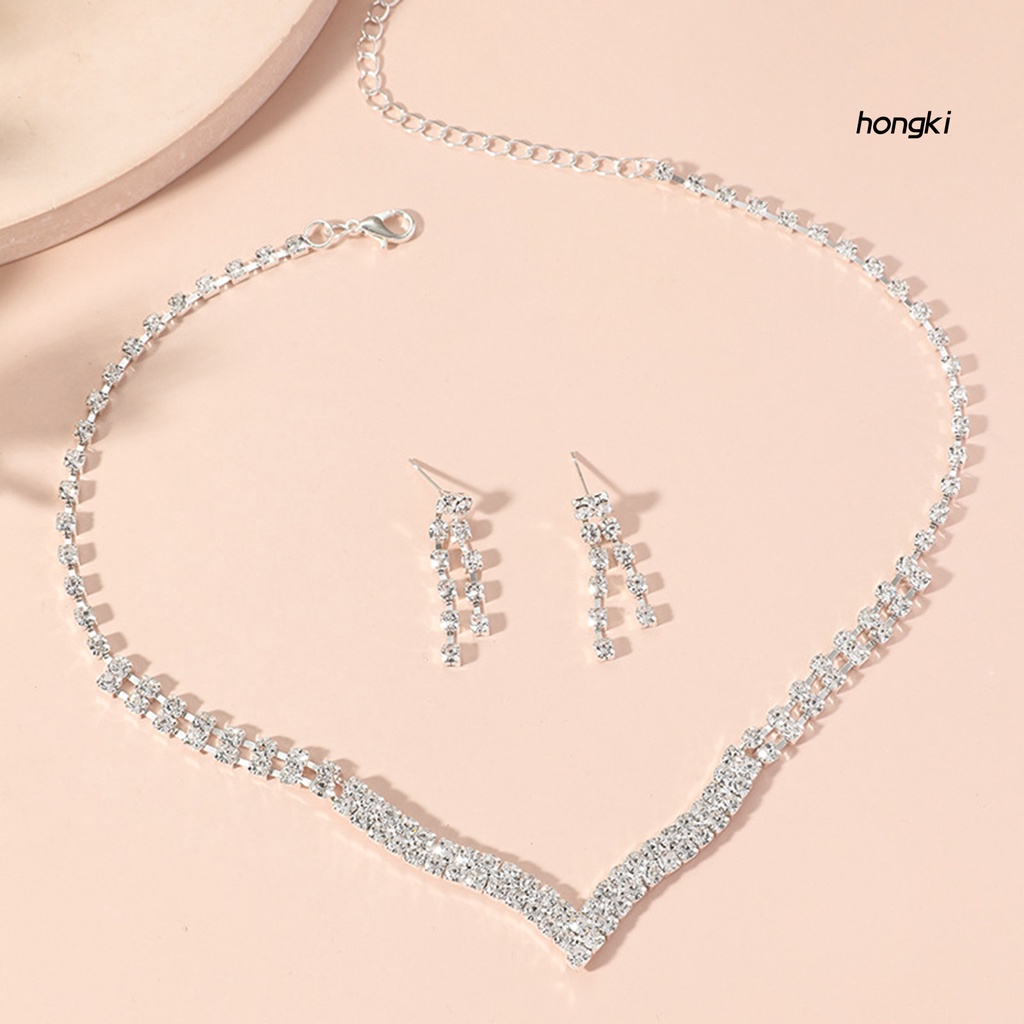 1 Set Vòng cổ Và Bông Tai Tua Rua Thanh Lịch Cho Nữ