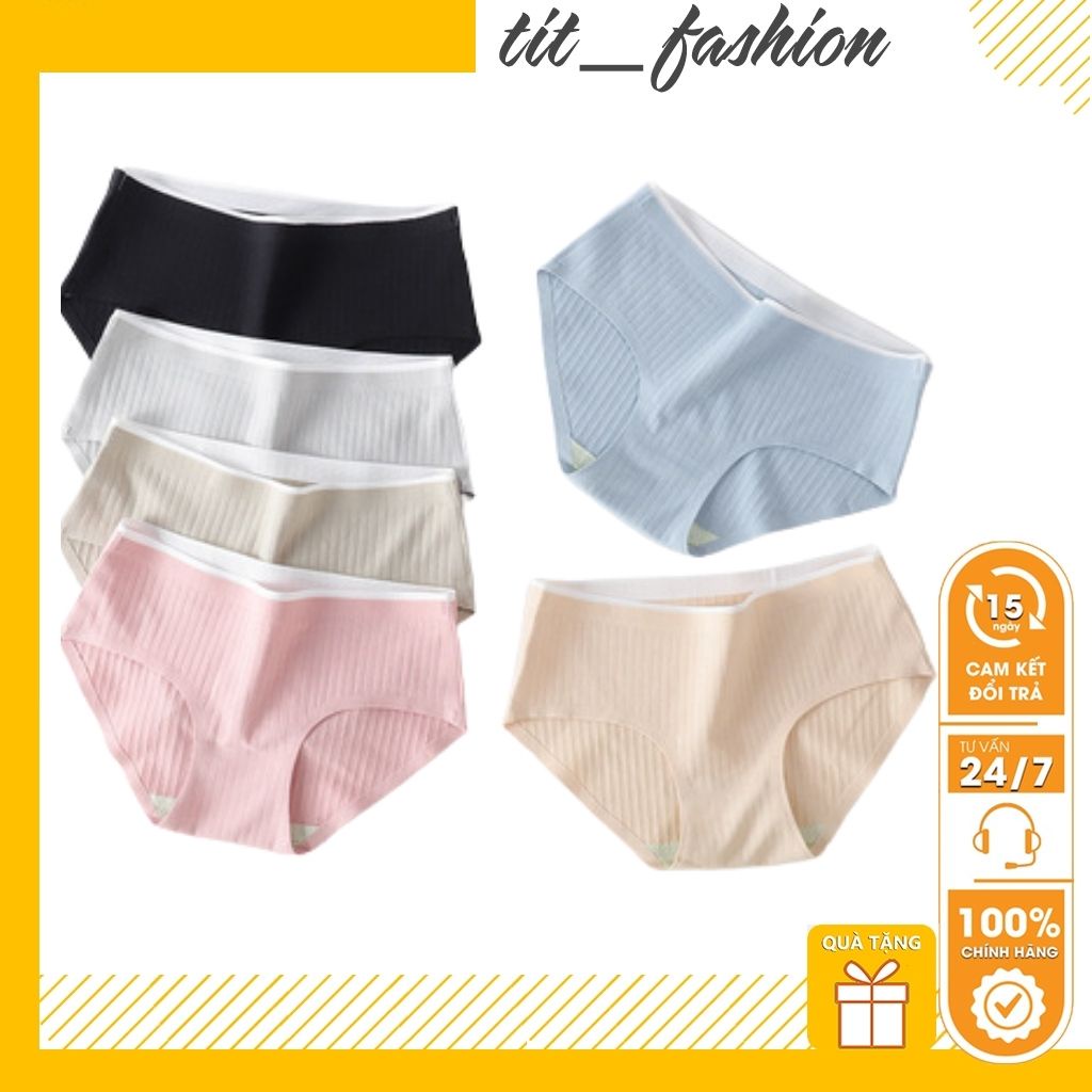 Quần Lót Nữ Cotton Không Viền Kháng Khuẩn Thông Hơi Cao Cấp , Co Dãn 4 Chiều Full Size