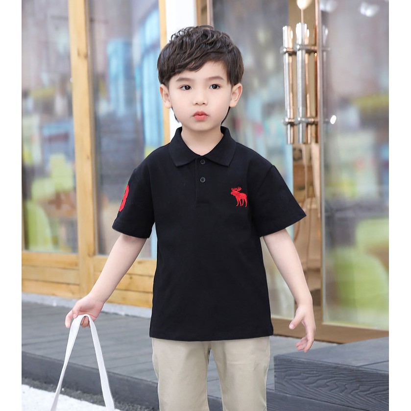 Áo polo bé trai cao cấp chất vải cá sấu 100% cotton mềm mịn an toàn cho da bé