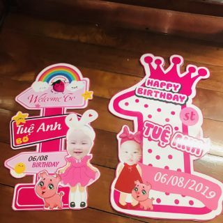Số tuổi kèm chibi sinh nhật cao 40cm