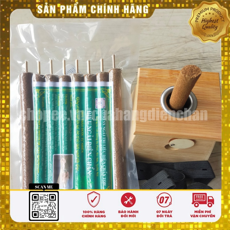 Combo Điếu ngải Diện Chẩn + hộp trúc hơ ngải tại nhà cssk cá nhân