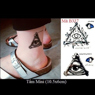 Xăm dán tattoo con mắt B337
