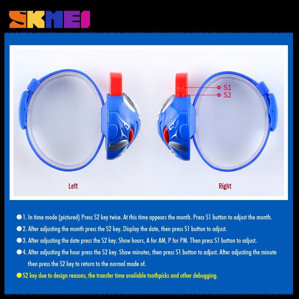 Đồng hồ kỹ thuật số SKMEI 1239 họa tiết hoạt hình cho trẻ em | BigBuy360 - bigbuy360.vn
