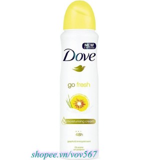 Xịt Khử Mùi Nữ 150Ml Dove Go Fresh Chanh, vov567 100% Là Hàng Chính Hãng.