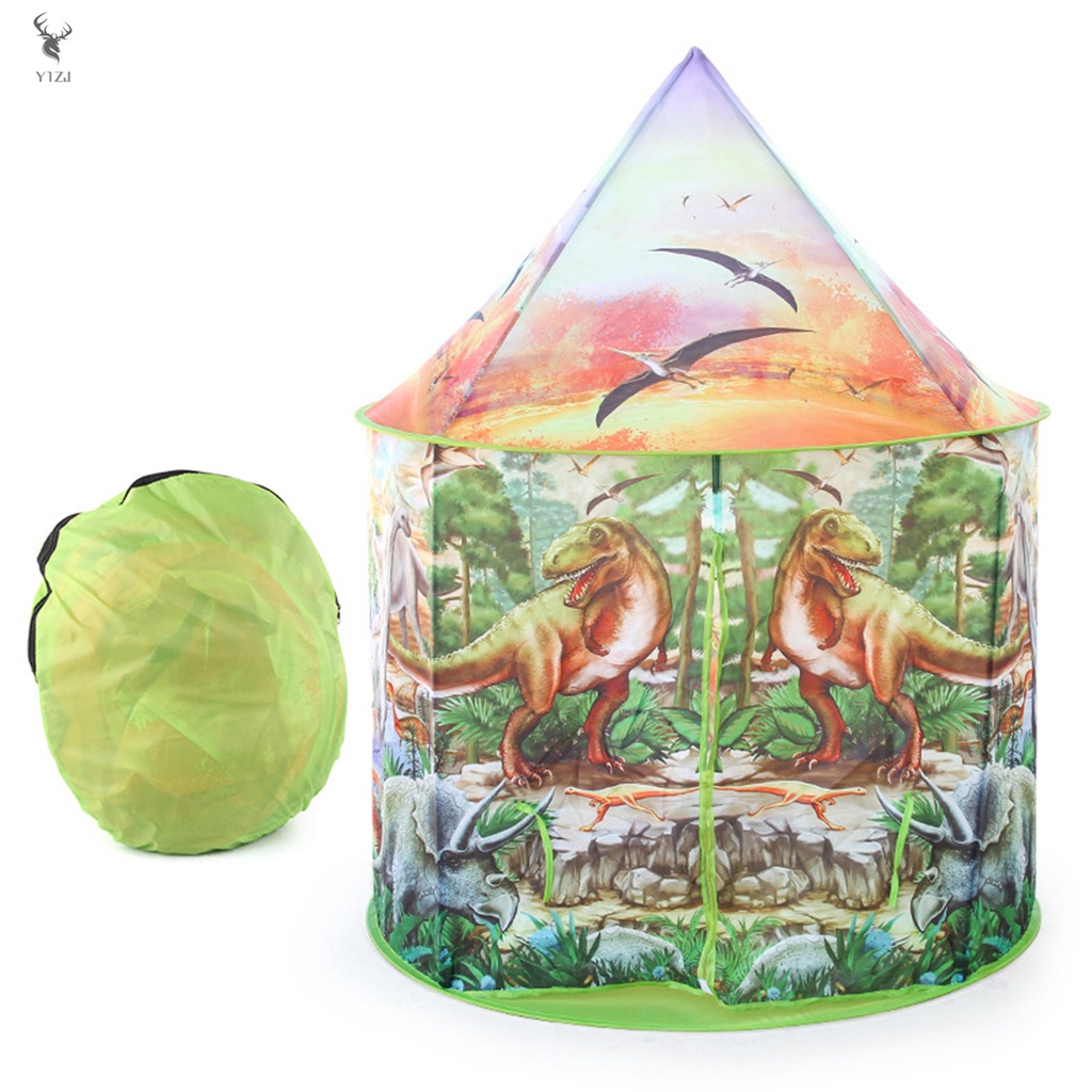 COD&amp; Large Dinosaur Kids Play Tent with Mesh Window Foldable Durable Lightweight Long Lasting Best Gift for Children